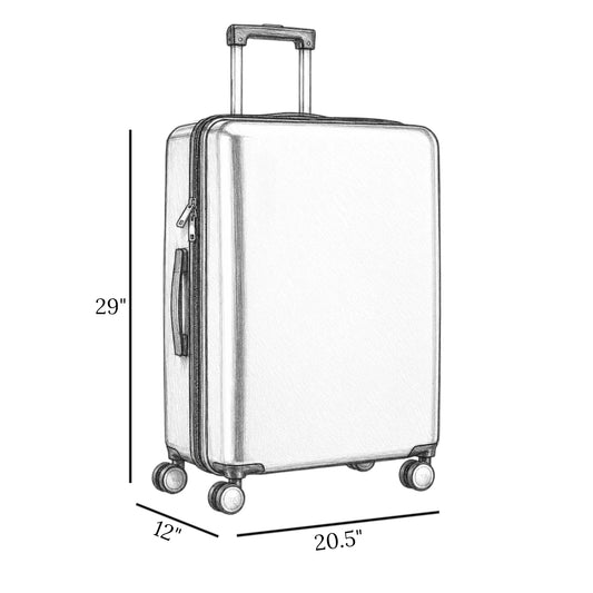 it luggage travel bag 29" hard cream china